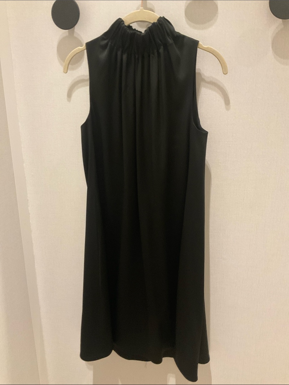COS Sleeveless High-Neck Black Knee Length DRESS